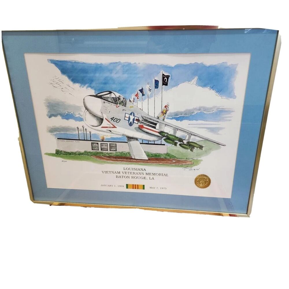 Louisiana Vietnam War Veterans Memorial Commemorative Poster Signed & Numbered